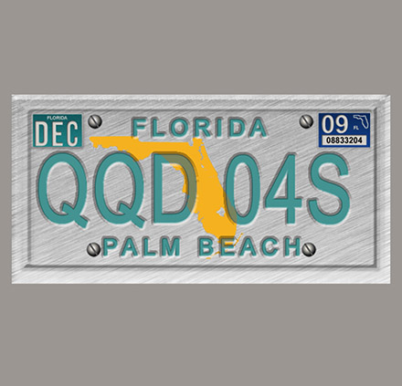 Illustrated Florida license plate
