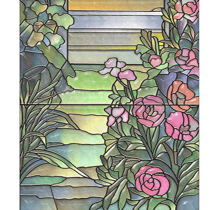 Illustration of a stained glass window